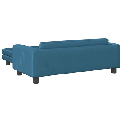 Kindersofa mit Hocker 100x50x30 cm Samt - Yekta