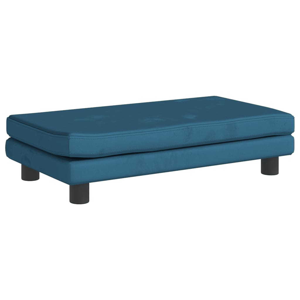 Kindersofa mit Hocker 100x50x30 cm Samt - Yekta
