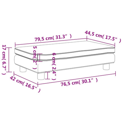 Kindersofa mit Hocker 100x50x30 cm Samt - Yekta