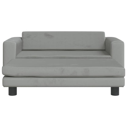 Kindersofa mit Hocker 100x50x30 cm Samt - Yekta