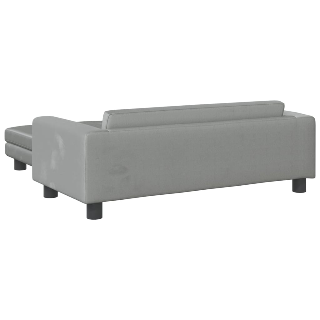 Kindersofa mit Hocker 100x50x30 cm Samt - Yekta