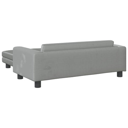 Kindersofa mit Hocker 100x50x30 cm Samt - Yekta