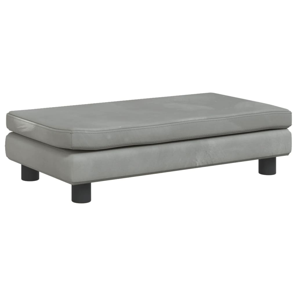 Kindersofa mit Hocker 100x50x30 cm Samt - Yekta
