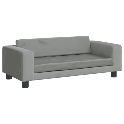 Kindersofa mit Hocker 100x50x30 cm Samt - Yekta