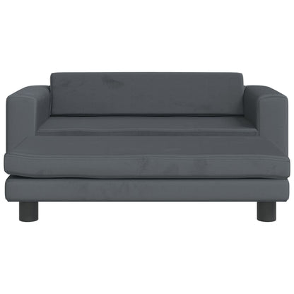 Kindersofa mit Hocker 100x50x30 cm Samt - Yekta
