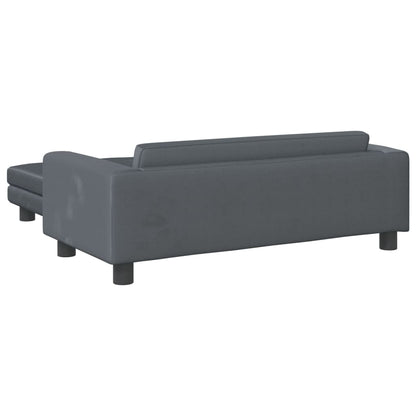 Kindersofa mit Hocker 100x50x30 cm Samt - Yekta