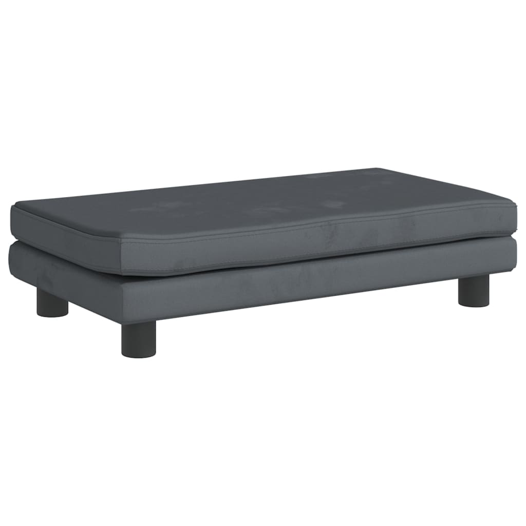 Kindersofa mit Hocker 100x50x30 cm Samt - Yekta