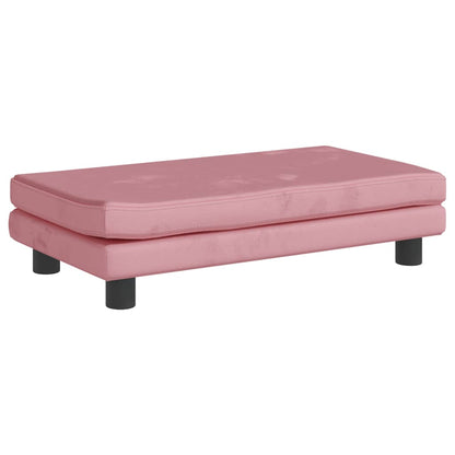 Kindersofa mit Hocker 100x50x30 cm Samt - Yekta
