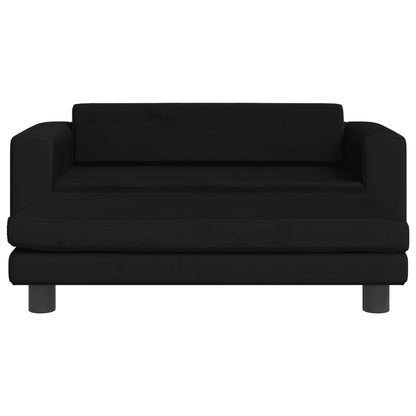 Kindersofa mit Hocker 100x50x30 cm Samt - Yekta