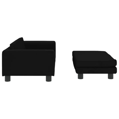 Kindersofa mit Hocker 100x50x30 cm Samt - Yekta