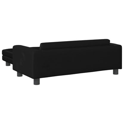 Kindersofa mit Hocker 100x50x30 cm Samt - Yekta