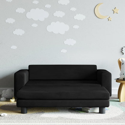 Kindersofa mit Hocker 100x50x30 cm Samt - Yekta