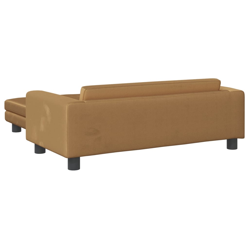 Kindersofa mit Hocker 100x50x30 cm Samt - Yekta