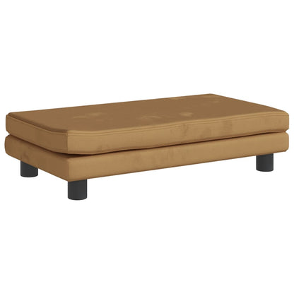 Kindersofa mit Hocker 100x50x30 cm Samt - Yekta