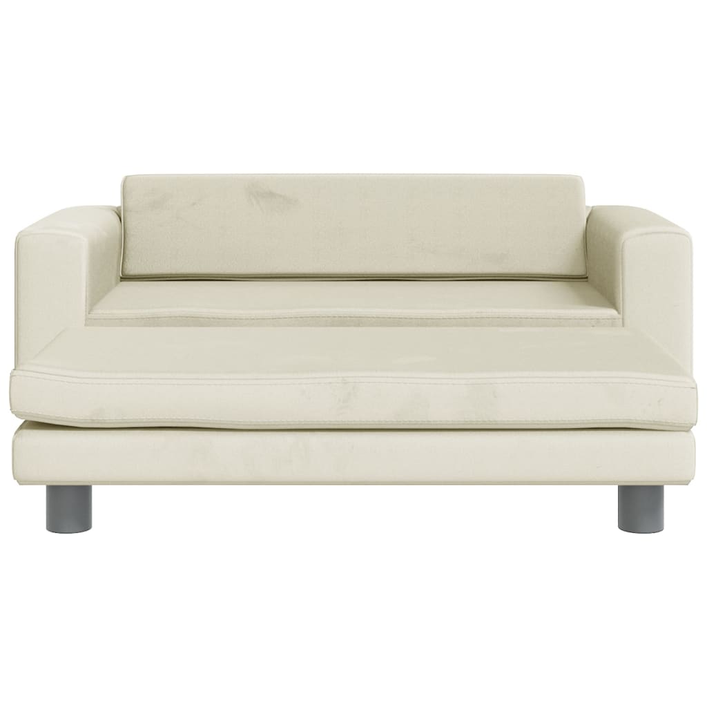 Kindersofa mit Hocker 100x50x30 cm Samt - Yekta