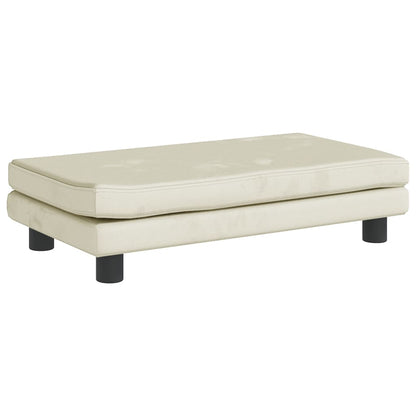 Kindersofa mit Hocker 100x50x30 cm Samt - Yekta