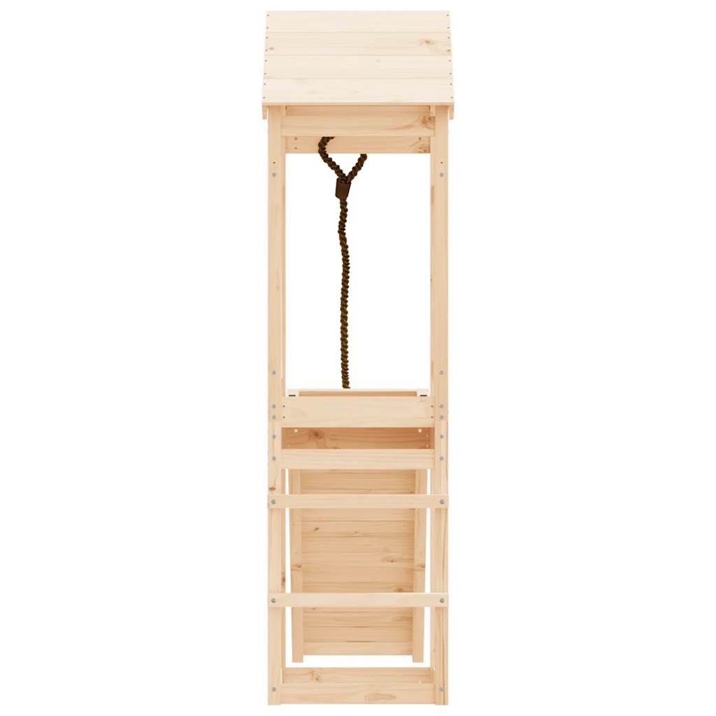 Spielturm mit Kletterwand aus imprägniertem Kiefernholz und Massivholz Douglasie