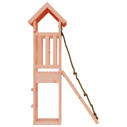 Spielturm mit Kletterwand aus imprägniertem Kiefernholz und Massivholz Douglasie