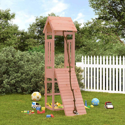 Spielturm mit Kletterwand aus imprägniertem Kiefernholz und Massivholz Douglasie