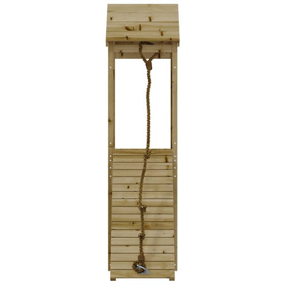 Spielturm mit Kletterwand aus imprägniertem Kiefernholz und Massivholz Douglasie