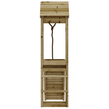 Spielturm mit Kletterwand aus imprägniertem Kiefernholz und Massivholz Douglasie