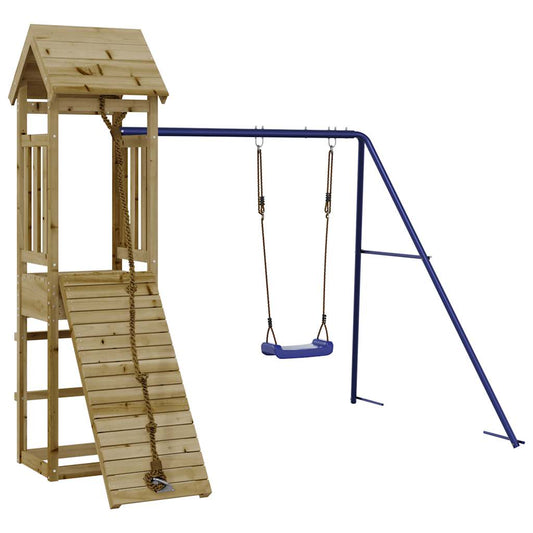 Spielturm aus imprägniertem Kiefernholz und massivem Douglasien- und Kiefernholz
