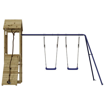 Spielturm aus imprägniertem Kiefernholz und massivem Douglasien- und Kiefernholz