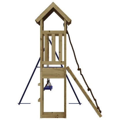 Spielturm aus imprägniertem Kiefernholz und massivem Douglasien- und Kiefernholz
