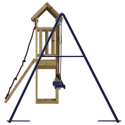 Spielturm aus imprägniertem Kiefernholz und massivem Douglasien- und Kiefernholz