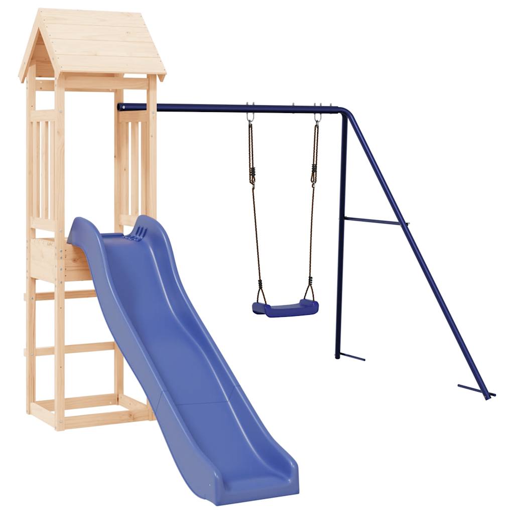 Spielturm aus imprägniertem Kiefernholz und massivem Douglasien- und Kiefernholz
