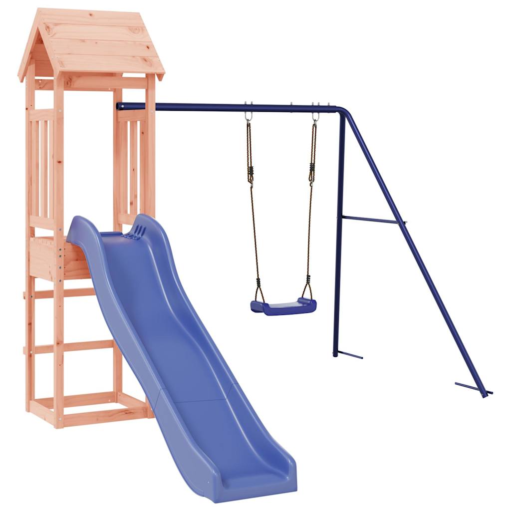 Spielturm aus imprägniertem Kiefernholz und massivem Douglasien- und Kiefernholz