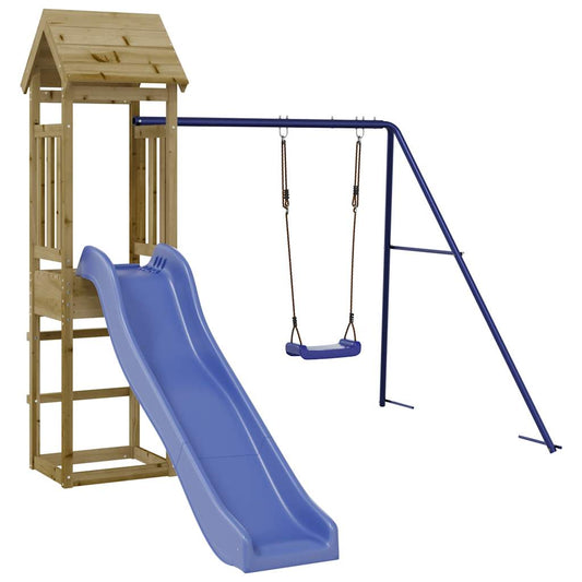 Spielturm aus imprägniertem Kiefernholz und massivem Douglasien- und Kiefernholz