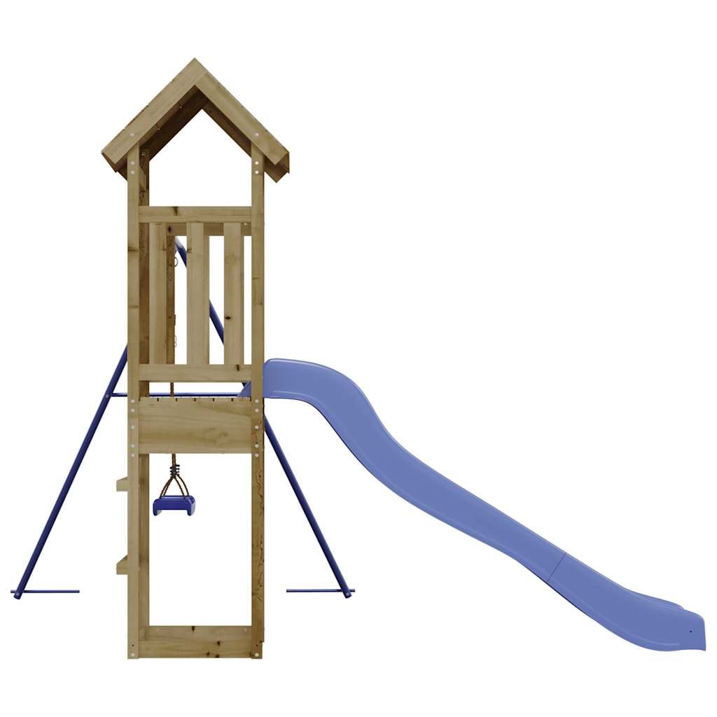 Spielturm aus imprägniertem Kiefernholz und massivem Douglasien- und Kiefernholz