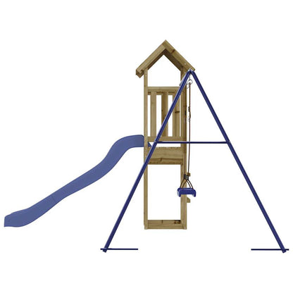 Spielturm aus imprägniertem Kiefernholz und massivem Douglasien- und Kiefernholz