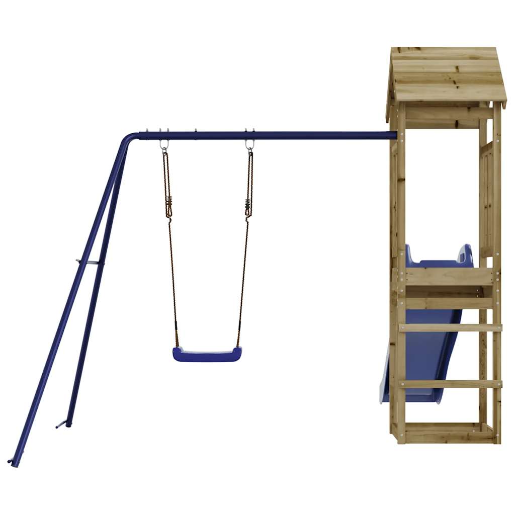 Spielturm aus imprägniertem Kiefernholz und massivem Douglasien- und Kiefernholz