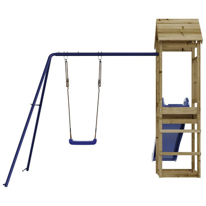 Spielturm aus imprägniertem Kiefernholz und massivem Douglasien- und Kiefernholz