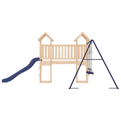 Spielturm aus imprägniertem Kiefernholz und massivem Douglasien- und Kiefernholz