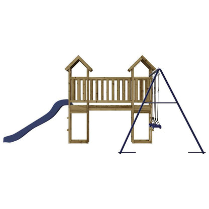 Spielturm aus imprägniertem Kiefernholz und massivem Douglasien- und Kiefernholz