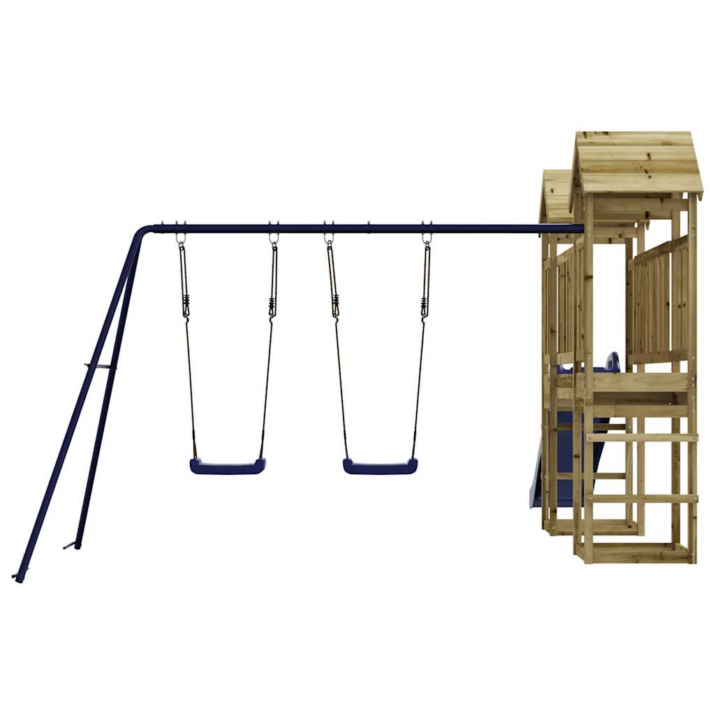 Spielturm aus imprägniertem Kiefernholz und massivem Douglasien- und Kiefernholz