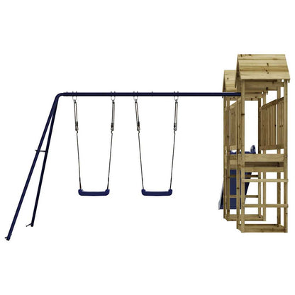 Spielturm aus imprägniertem Kiefernholz und massivem Douglasien- und Kiefernholz