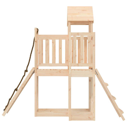 Spielturm mit Kletterwand aus imprägniertem Kiefernholz und Massivholz Douglasie