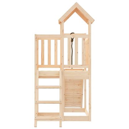 Spielturm mit Kletterwand aus imprägniertem Kiefernholz und Massivholz Douglasie