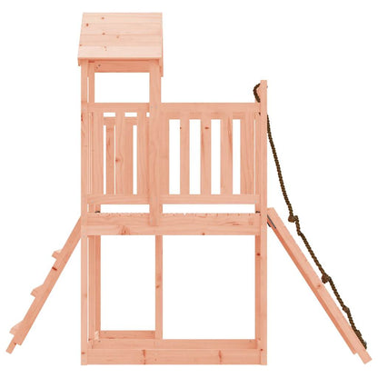 Spielturm mit Kletterwand aus imprägniertem Kiefernholz und Massivholz Douglasie