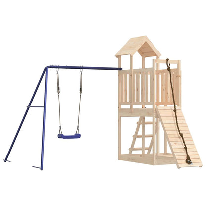 Spielturm aus imprägniertem Kiefernholz und massivem Douglasien- und Kiefernholz