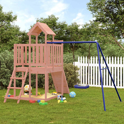 Spielturm aus imprägniertem Kiefernholz und massivem Douglasien- und Kiefernholz