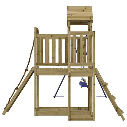 Spielturm aus imprägniertem Kiefernholz und massivem Douglasien- und Kiefernholz