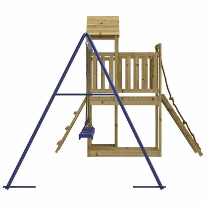 Spielturm aus imprägniertem Kiefernholz und massivem Douglasien- und Kiefernholz