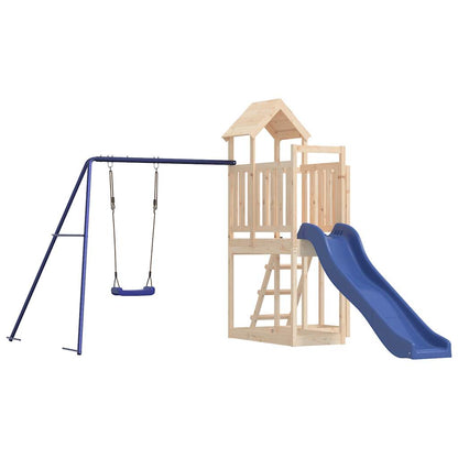 Spielturm aus imprägniertem Kiefernholz und massivem Douglasien- und Kiefernholz