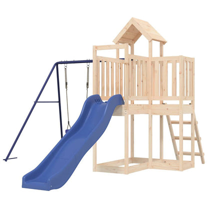 Spielturm aus imprägniertem Kiefernholz und massivem Douglasien- und Kiefernholz