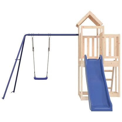 Spielturm aus imprägniertem Kiefernholz und massivem Douglasien- und Kiefernholz